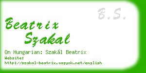 beatrix szakal business card